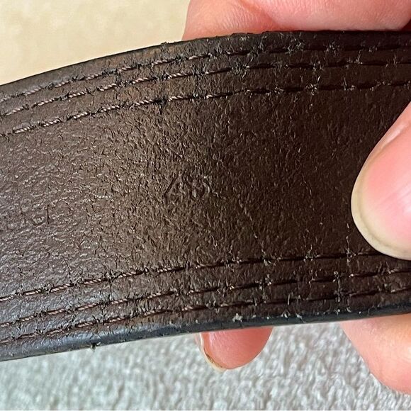 Carhartt Brown Cowhide Leather Belt SZ 45 - Picture 4 of 9